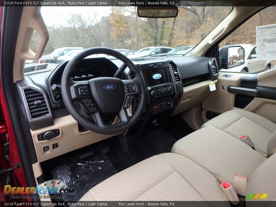 2018 Ford F150 XLT SuperCab 4x4 Ruby Red / Light Camel Photo #12
