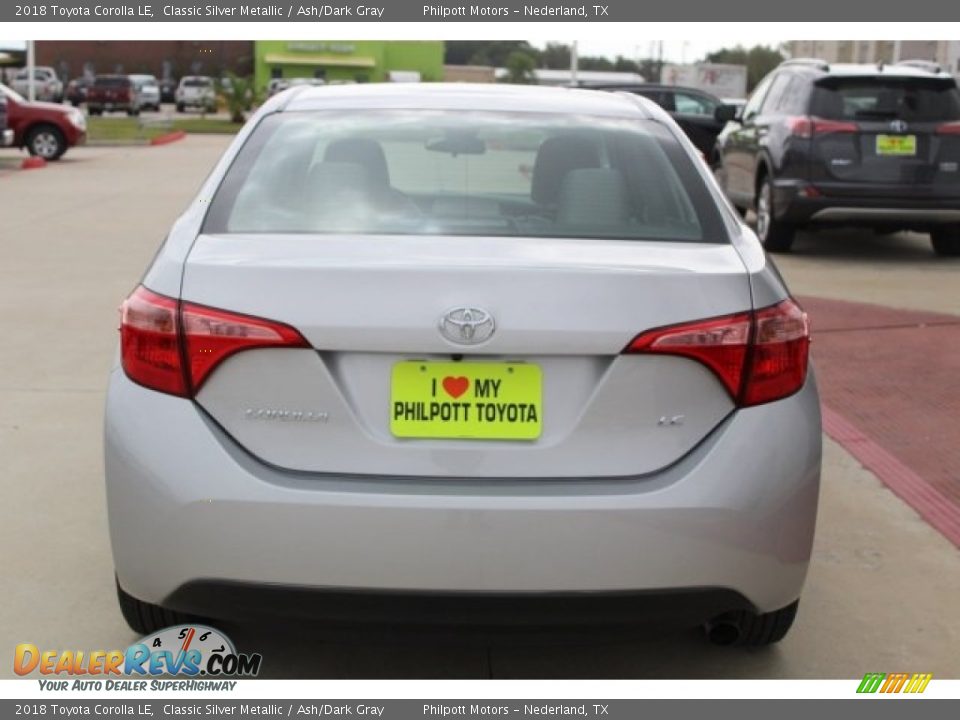 2018 Toyota Corolla LE Classic Silver Metallic / Ash/Dark Gray Photo #6