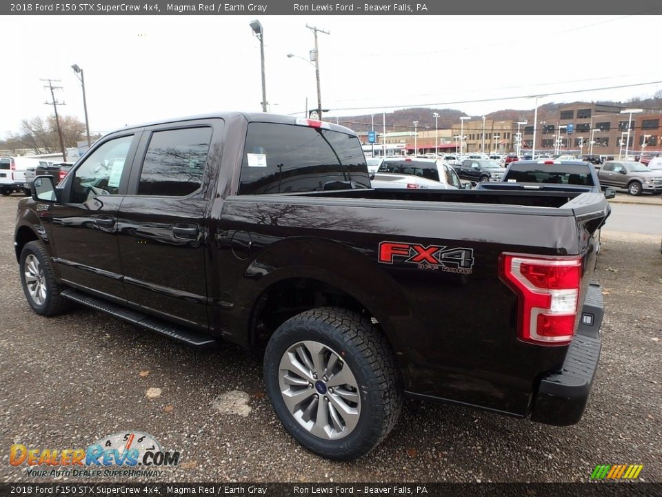 2018 Ford F150 STX SuperCrew 4x4 Magma Red / Earth Gray Photo #4