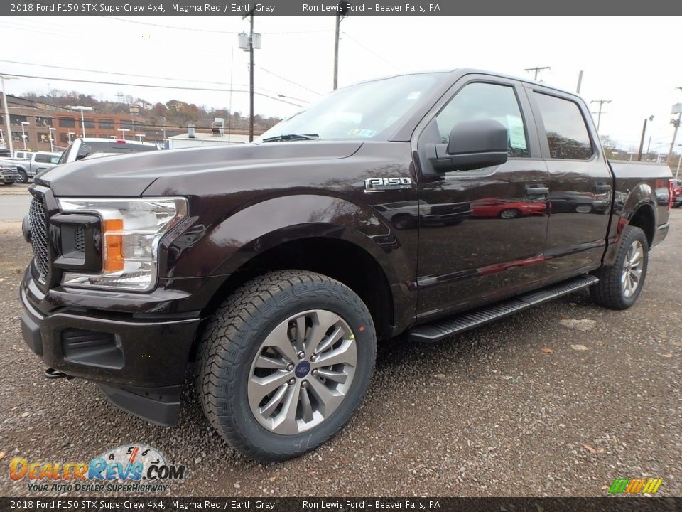 2018 Ford F150 STX SuperCrew 4x4 Magma Red / Earth Gray Photo #6