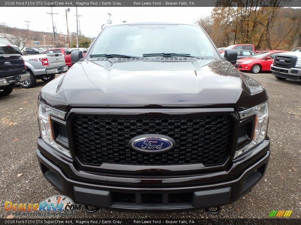 2018 Ford F150 STX SuperCrew 4x4 Magma Red / Earth Gray Photo #7