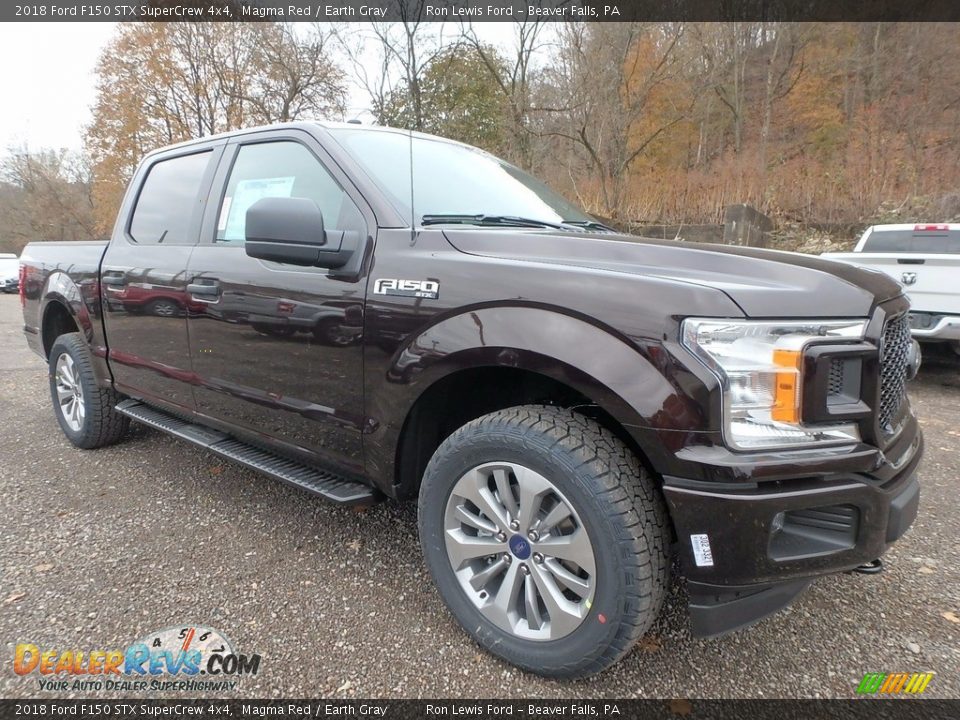 2018 Ford F150 STX SuperCrew 4x4 Magma Red / Earth Gray Photo #8