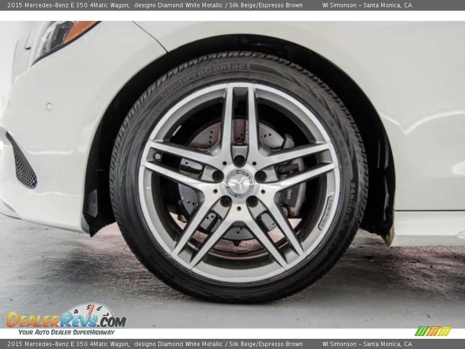 2015 Mercedes-Benz E 350 4Matic Wagon designo Diamond White Metallic / Silk Beige/Espresso Brown Photo #9