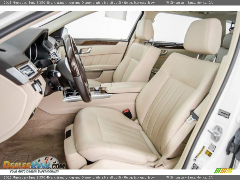 2015 Mercedes-Benz E 350 4Matic Wagon designo Diamond White Metallic / Silk Beige/Espresso Brown Photo #15