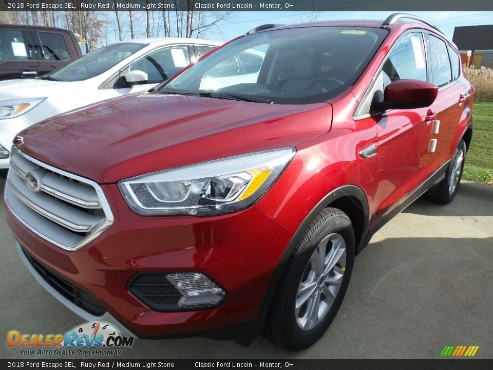 2018 Ford Escape SEL Ruby Red / Medium Light Stone Photo #1