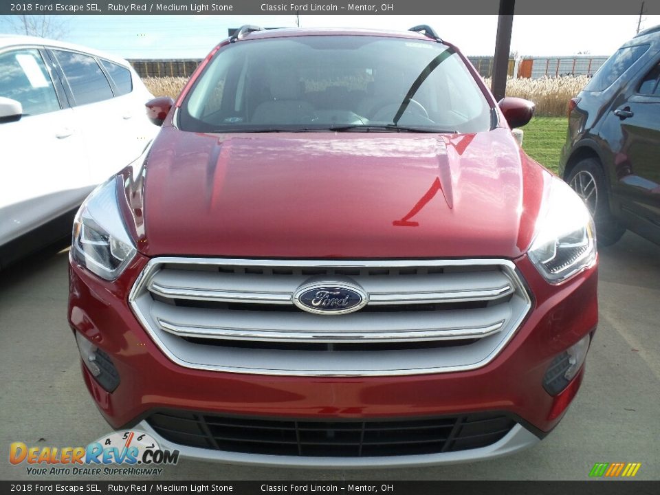 2018 Ford Escape SEL Ruby Red / Medium Light Stone Photo #2