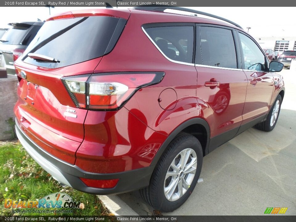 2018 Ford Escape SEL Ruby Red / Medium Light Stone Photo #3