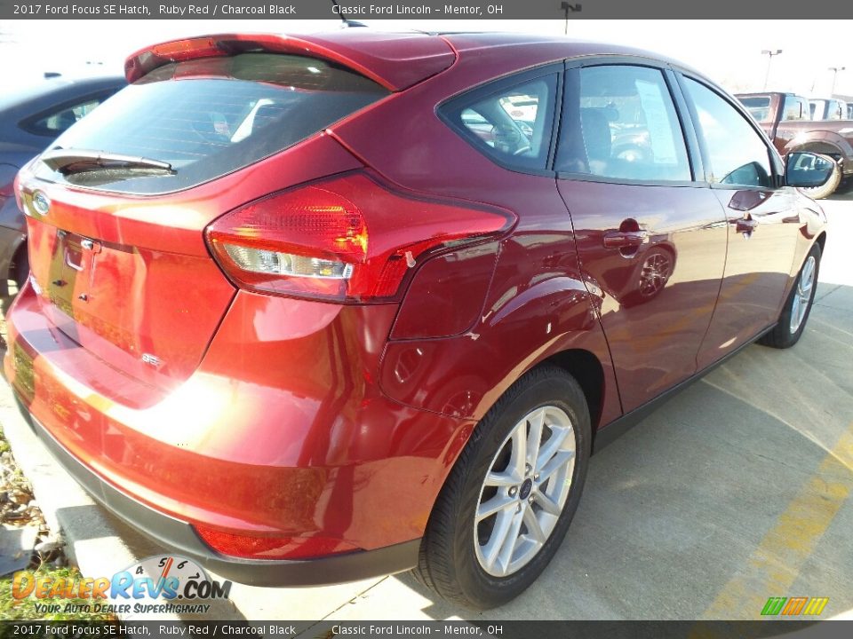 2017 Ford Focus SE Hatch Ruby Red / Charcoal Black Photo #3