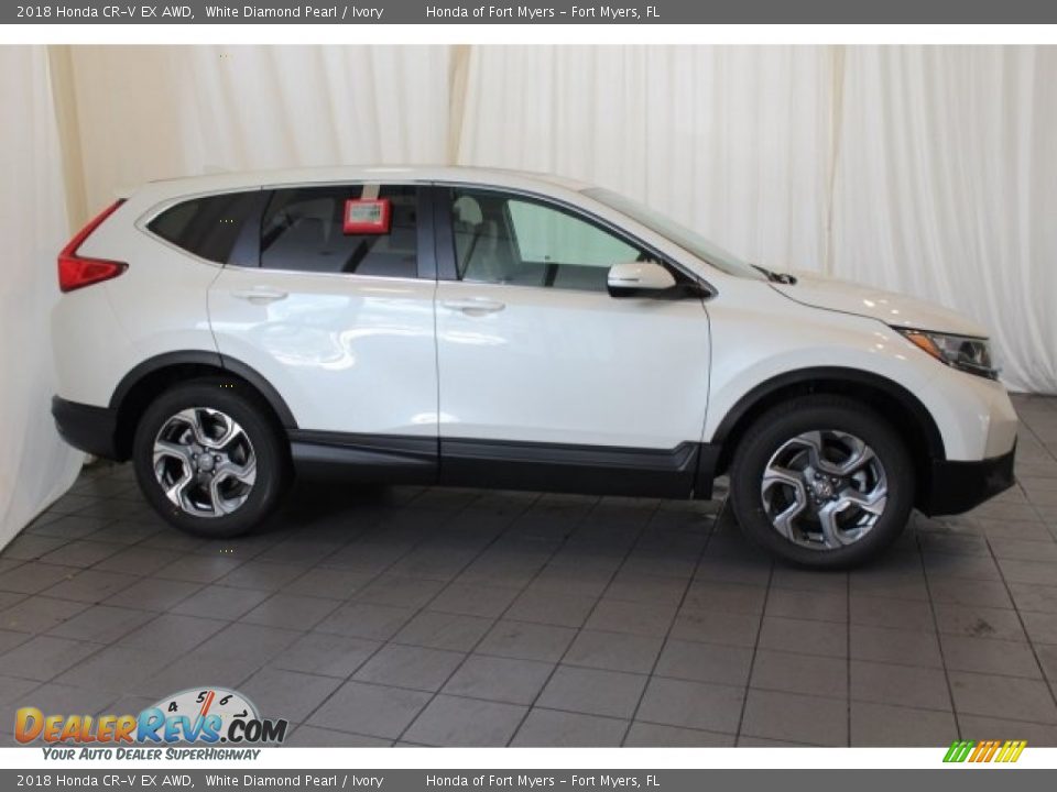 2018 Honda CR-V EX AWD White Diamond Pearl / Ivory Photo #3