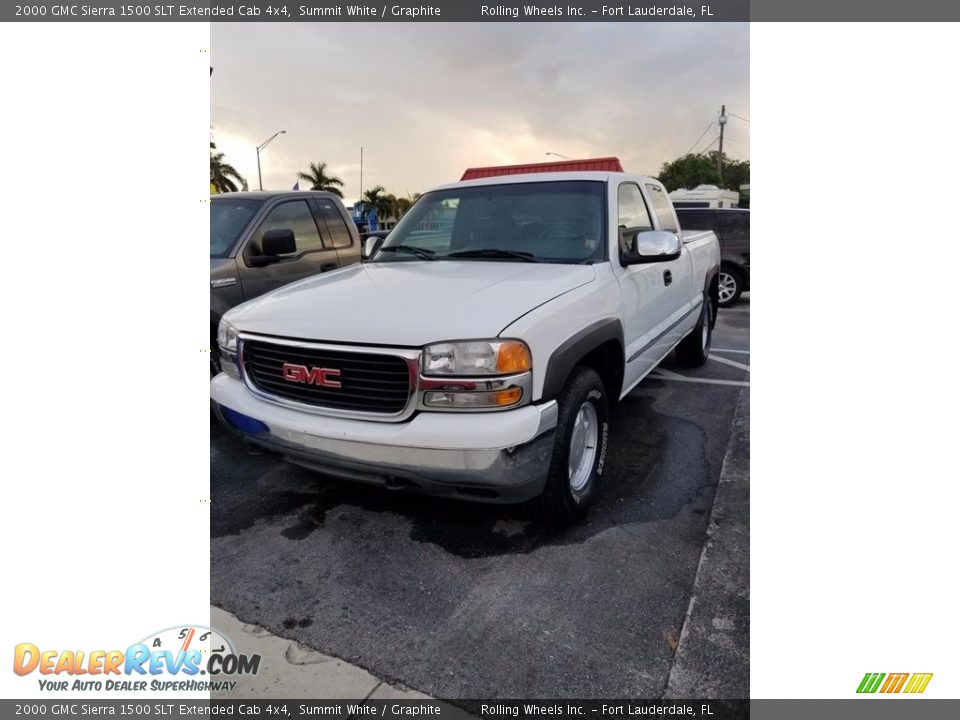 2000 GMC Sierra 1500 SLT Extended Cab 4x4 Summit White / Graphite Photo #1