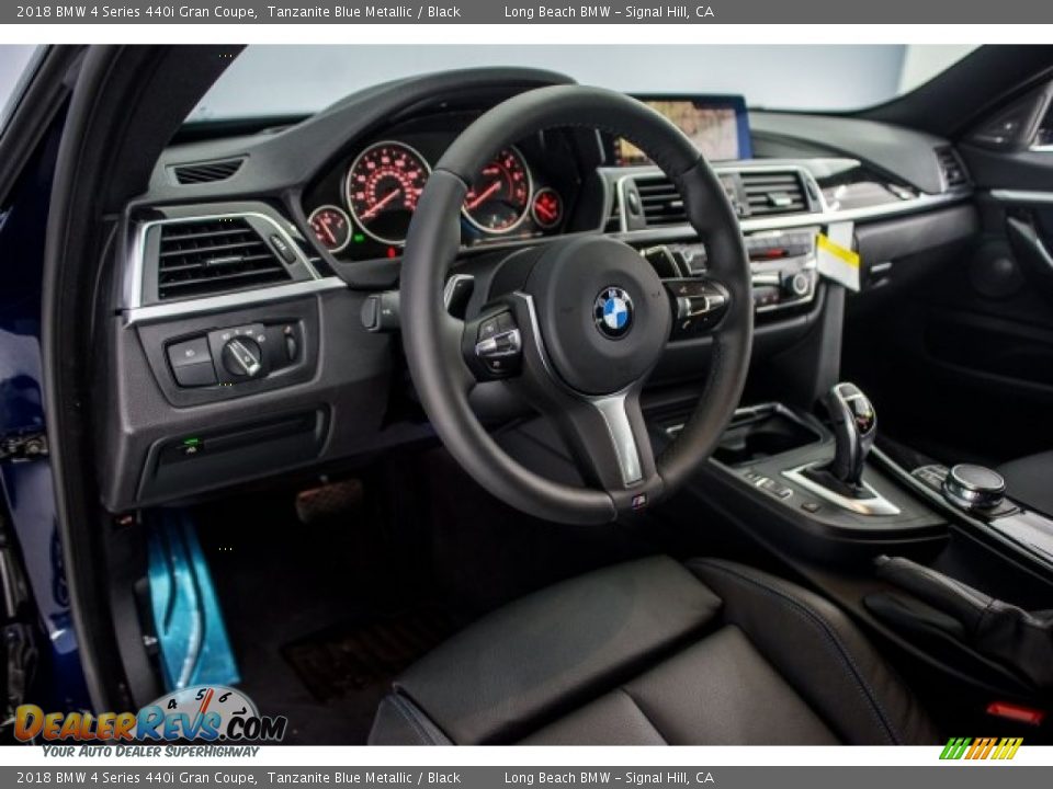 2018 BMW 4 Series 440i Gran Coupe Tanzanite Blue Metallic / Black Photo #6