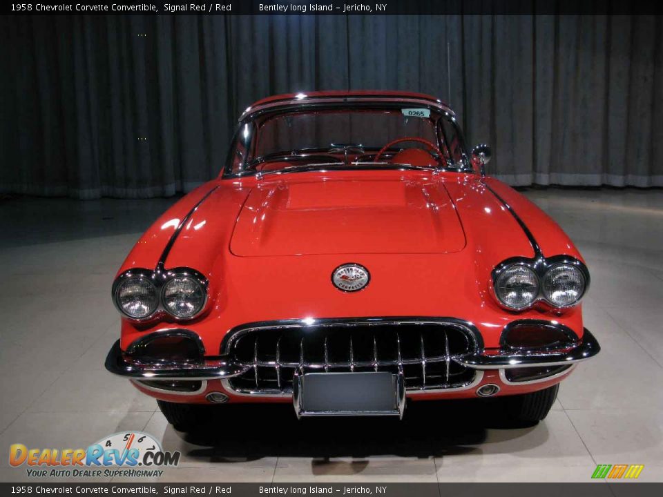 1958 Chevrolet Corvette Convertible Signal Red / Red Photo #4