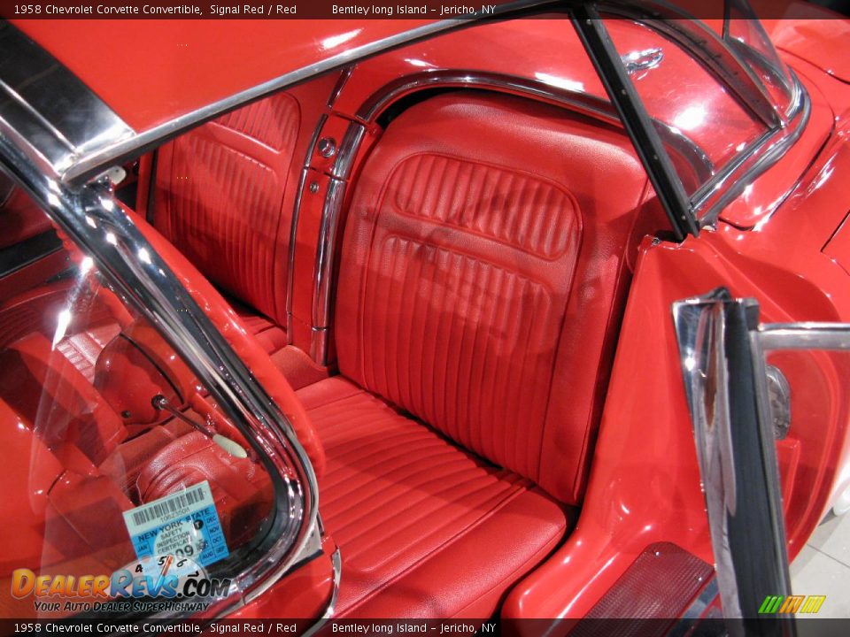 1958 Chevrolet Corvette Convertible Signal Red / Red Photo #5
