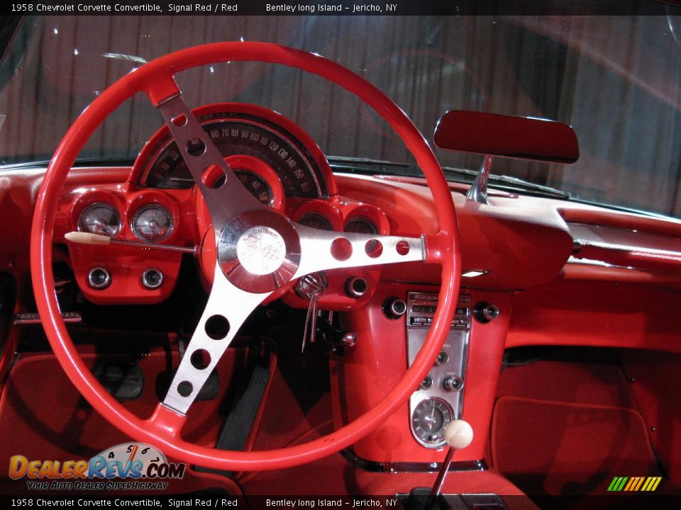 1958 Chevrolet Corvette Convertible Signal Red / Red Photo #7