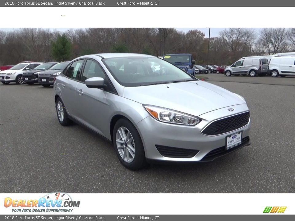 2018 Ford Focus SE Sedan Ingot Silver / Charcoal Black Photo #1