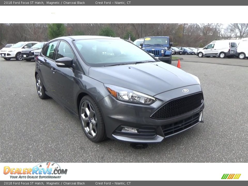 2018 Ford Focus ST Hatch Magnetic / Charcoal Black Photo #1