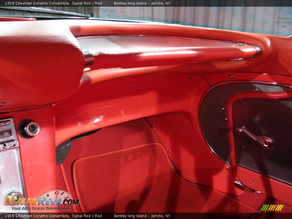 1958 Chevrolet Corvette Convertible Signal Red / Red Photo #12
