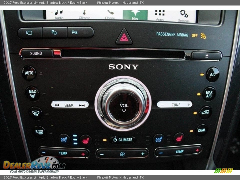2017 Ford Explorer Limited Shadow Black / Ebony Black Photo #14