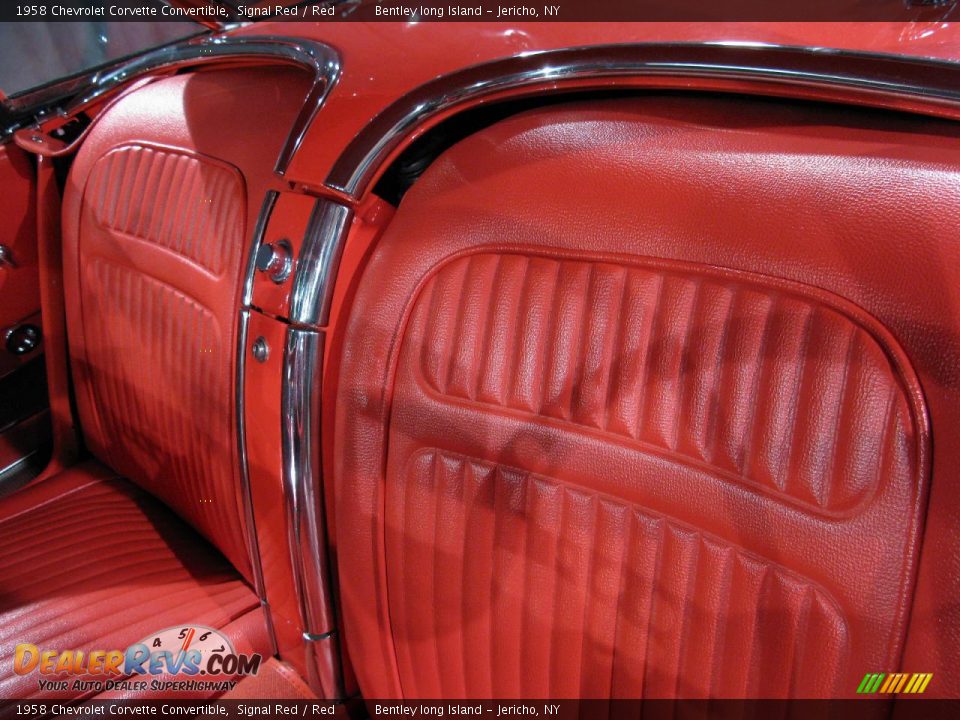 1958 Chevrolet Corvette Convertible Signal Red / Red Photo #13