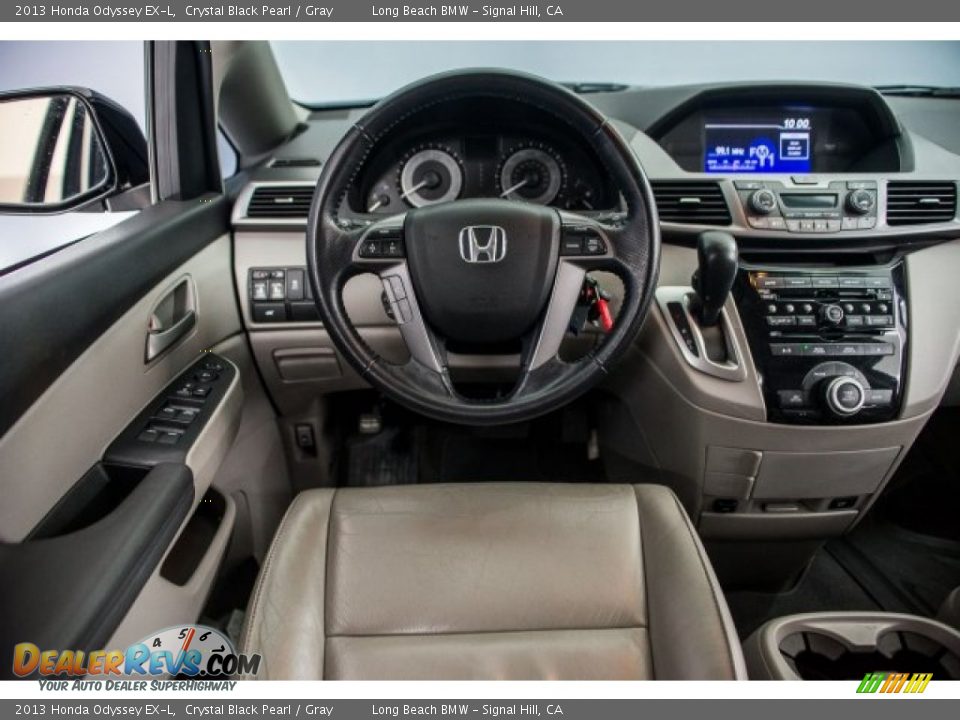 2013 Honda Odyssey EX-L Crystal Black Pearl / Gray Photo #4