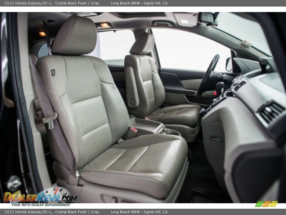 2013 Honda Odyssey EX-L Crystal Black Pearl / Gray Photo #6