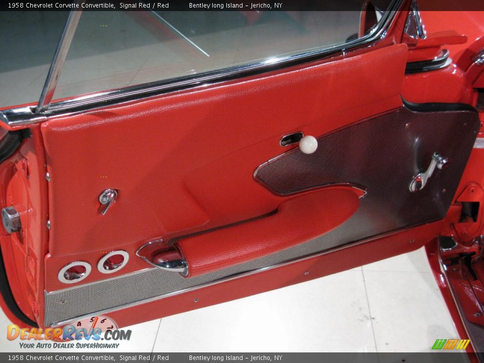 1958 Chevrolet Corvette Convertible Signal Red / Red Photo #14