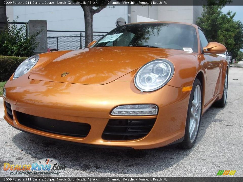 2009 Porsche 911 Carrera Coupe Nordic Gold Metallic / Black Photo #3