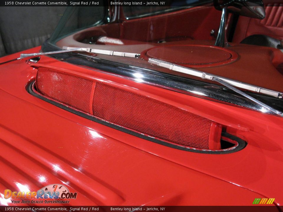 1958 Chevrolet Corvette Convertible Signal Red / Red Photo #16