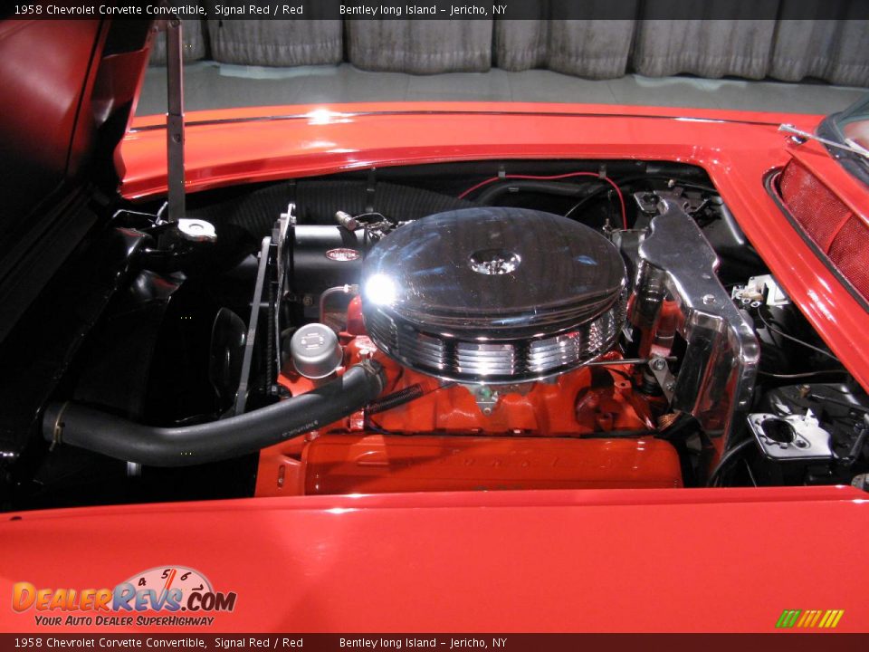1958 Chevrolet Corvette Convertible Signal Red / Red Photo #17