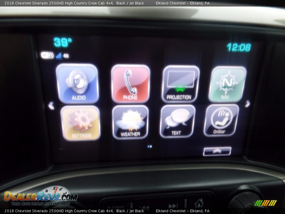 2018 Chevrolet Silverado 2500HD High Country Crew Cab 4x4 Black / Jet Black Photo #32