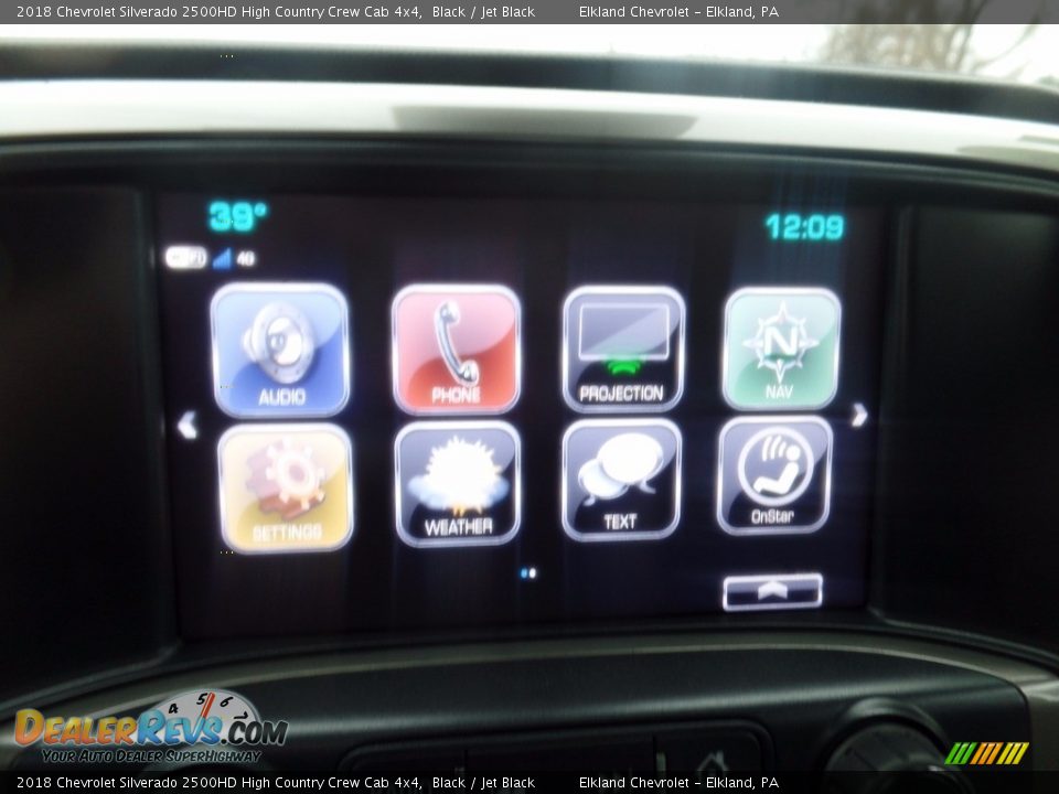 2018 Chevrolet Silverado 2500HD High Country Crew Cab 4x4 Black / Jet Black Photo #34