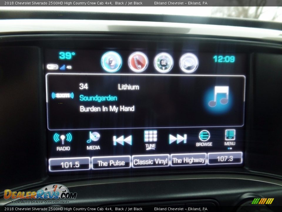 2018 Chevrolet Silverado 2500HD High Country Crew Cab 4x4 Black / Jet Black Photo #35