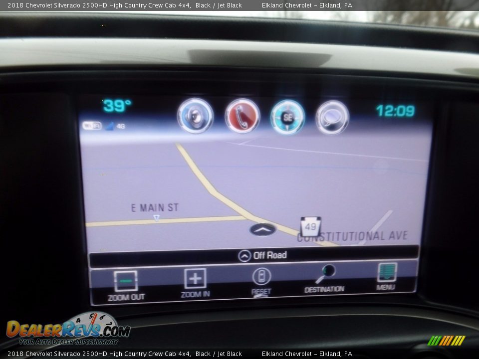 2018 Chevrolet Silverado 2500HD High Country Crew Cab 4x4 Black / Jet Black Photo #36