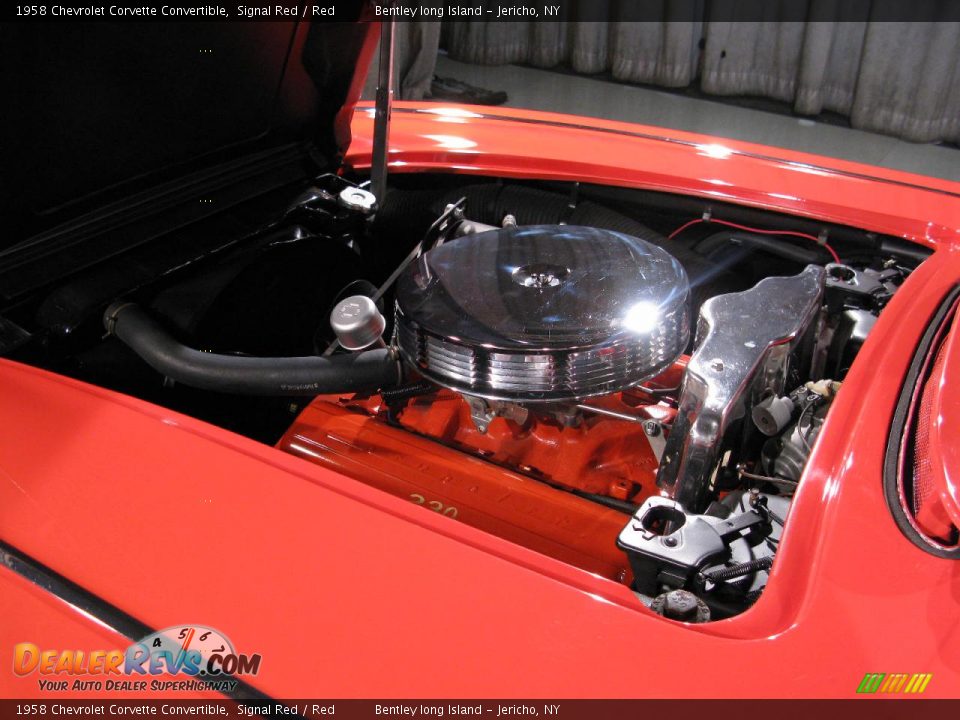 1958 Chevrolet Corvette Convertible Signal Red / Red Photo #18
