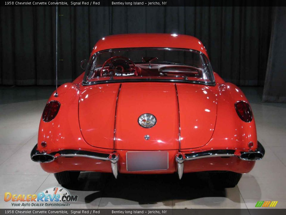 1958 Chevrolet Corvette Convertible Signal Red / Red Photo #20