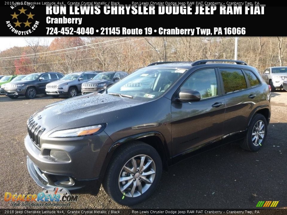 2018 Jeep Cherokee Latitude 4x4 Granite Crystal Metallic / Black Photo #1