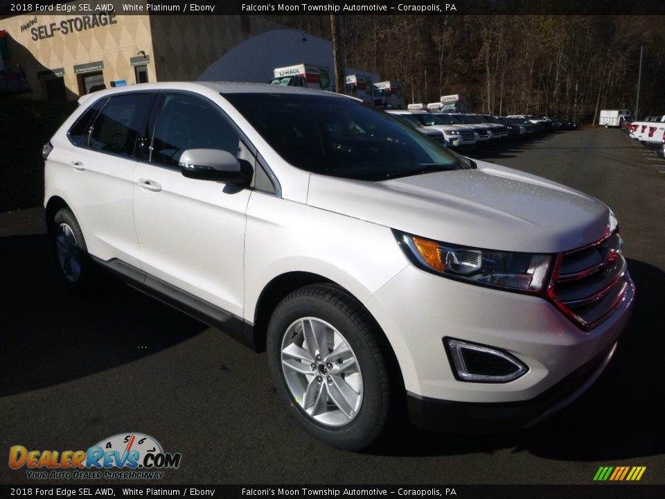 2018 Ford Edge SEL AWD White Platinum / Ebony Photo #3