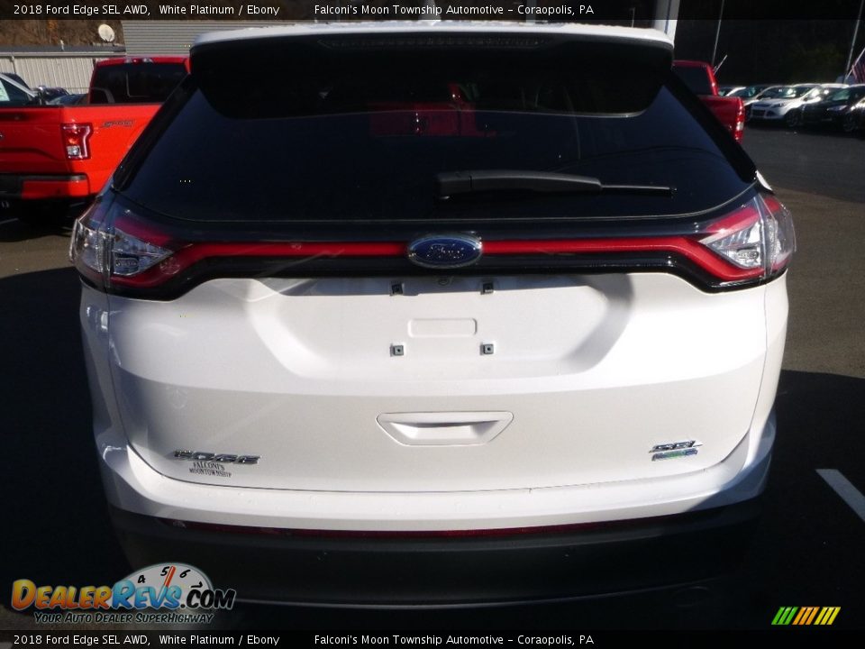 2018 Ford Edge SEL AWD White Platinum / Ebony Photo #6