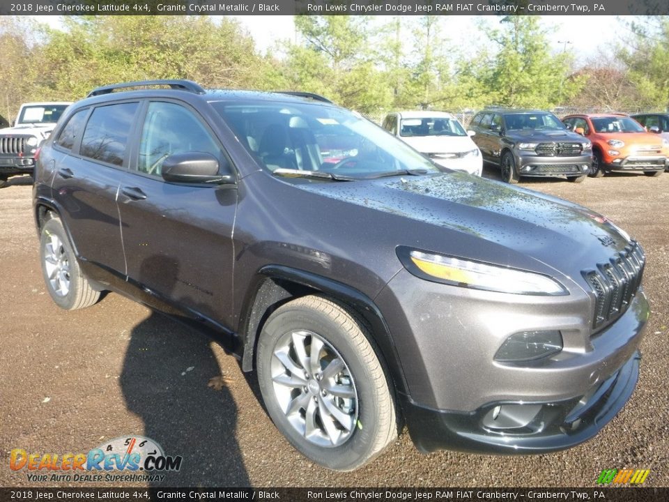 2018 Jeep Cherokee Latitude 4x4 Granite Crystal Metallic / Black Photo #6