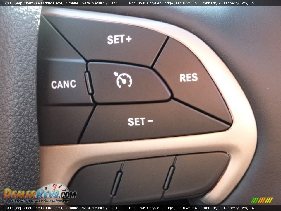 2018 Jeep Cherokee Latitude 4x4 Granite Crystal Metallic / Black Photo #18