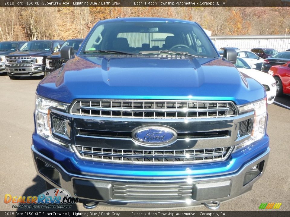 2018 Ford F150 XLT SuperCrew 4x4 Lightning Blue / Earth Gray Photo #3
