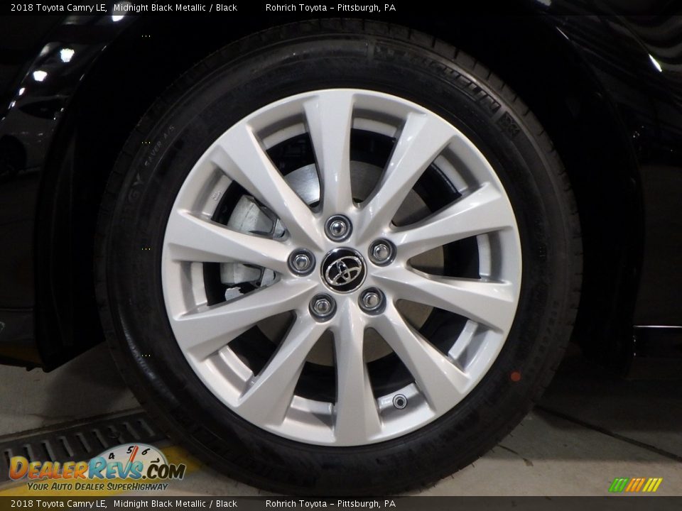 2018 Toyota Camry LE Midnight Black Metallic / Black Photo #5