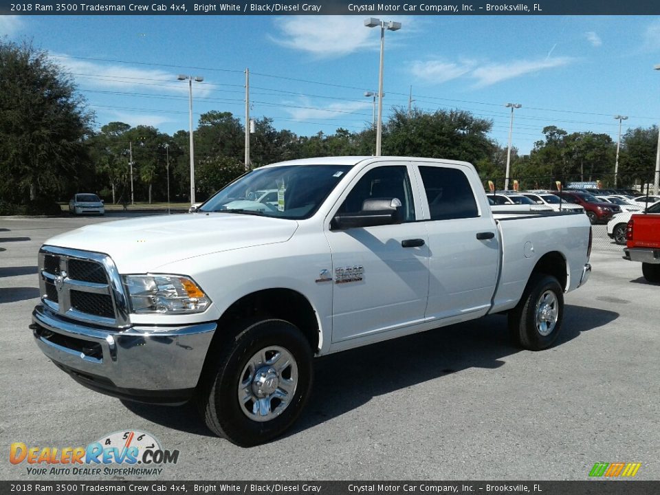 2018 Ram 3500 Tradesman Crew Cab 4x4 Bright White / Black/Diesel Gray Photo #1
