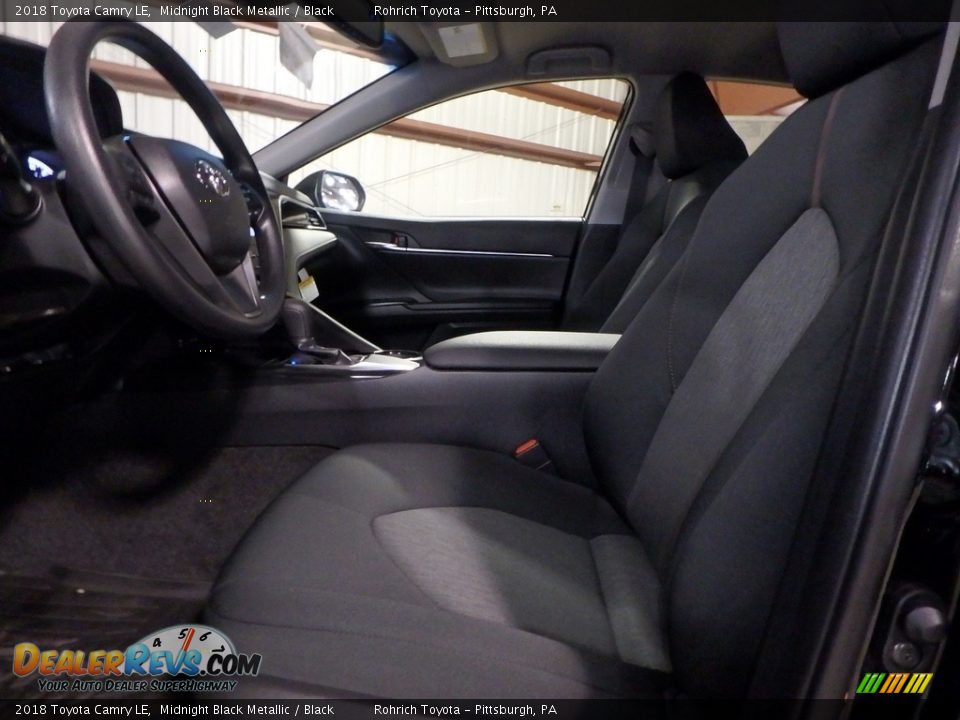 2018 Toyota Camry LE Midnight Black Metallic / Black Photo #6