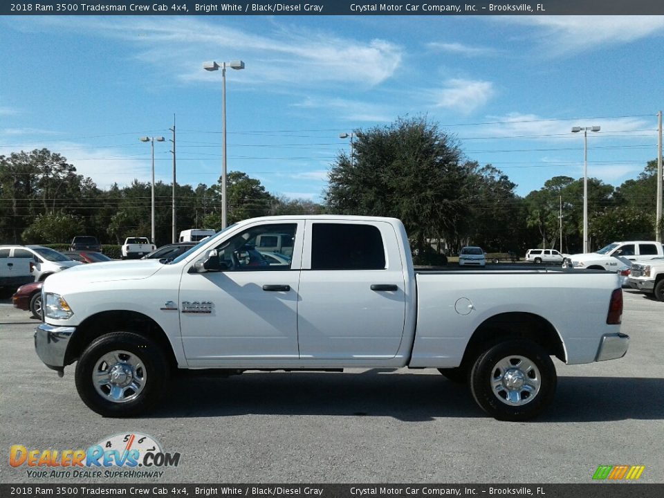 2018 Ram 3500 Tradesman Crew Cab 4x4 Bright White / Black/Diesel Gray Photo #2