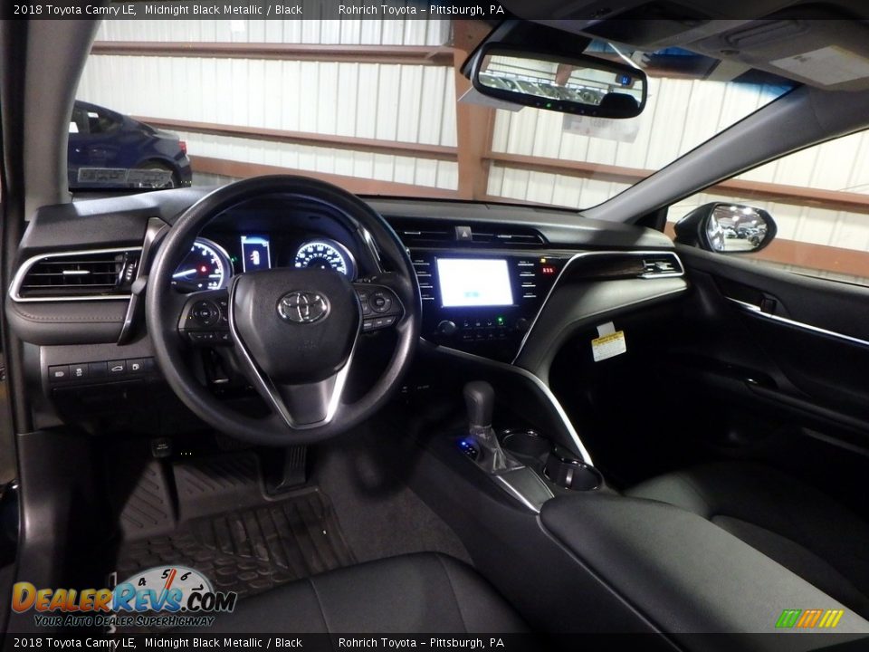 2018 Toyota Camry LE Midnight Black Metallic / Black Photo #8