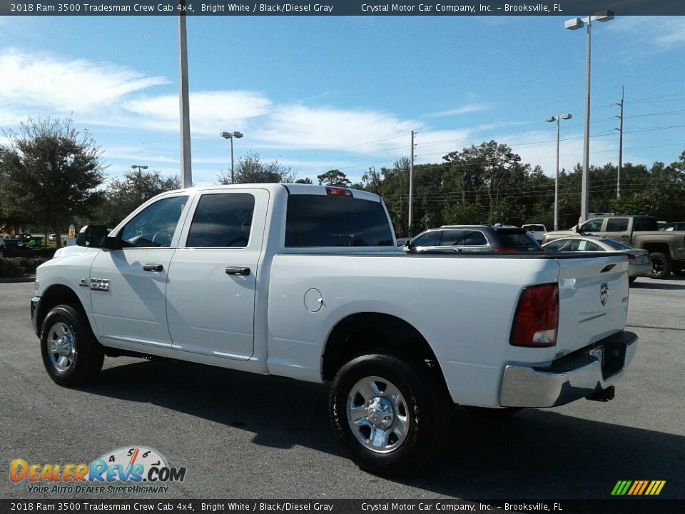 2018 Ram 3500 Tradesman Crew Cab 4x4 Bright White / Black/Diesel Gray Photo #3
