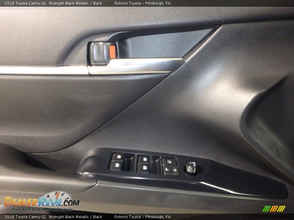 2018 Toyota Camry LE Midnight Black Metallic / Black Photo #9