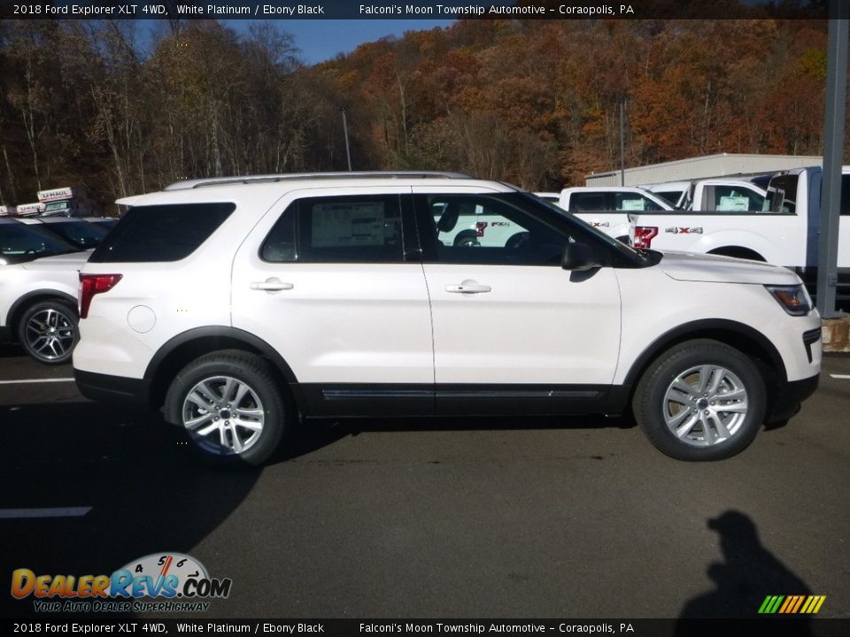 2018 Ford Explorer XLT 4WD White Platinum / Ebony Black Photo #1