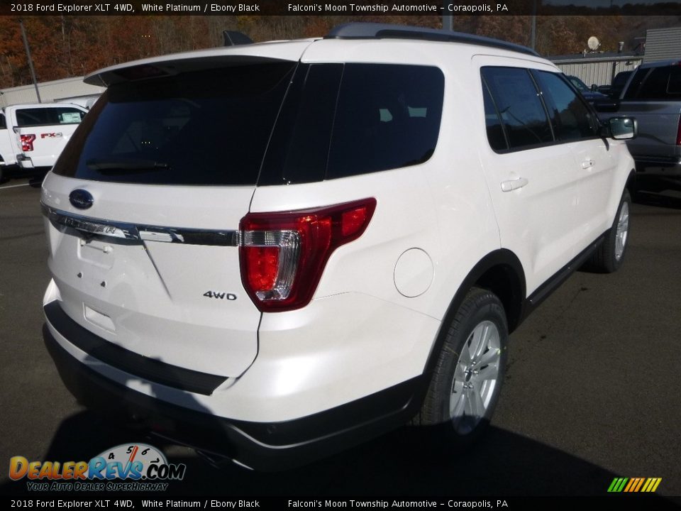 2018 Ford Explorer XLT 4WD White Platinum / Ebony Black Photo #2